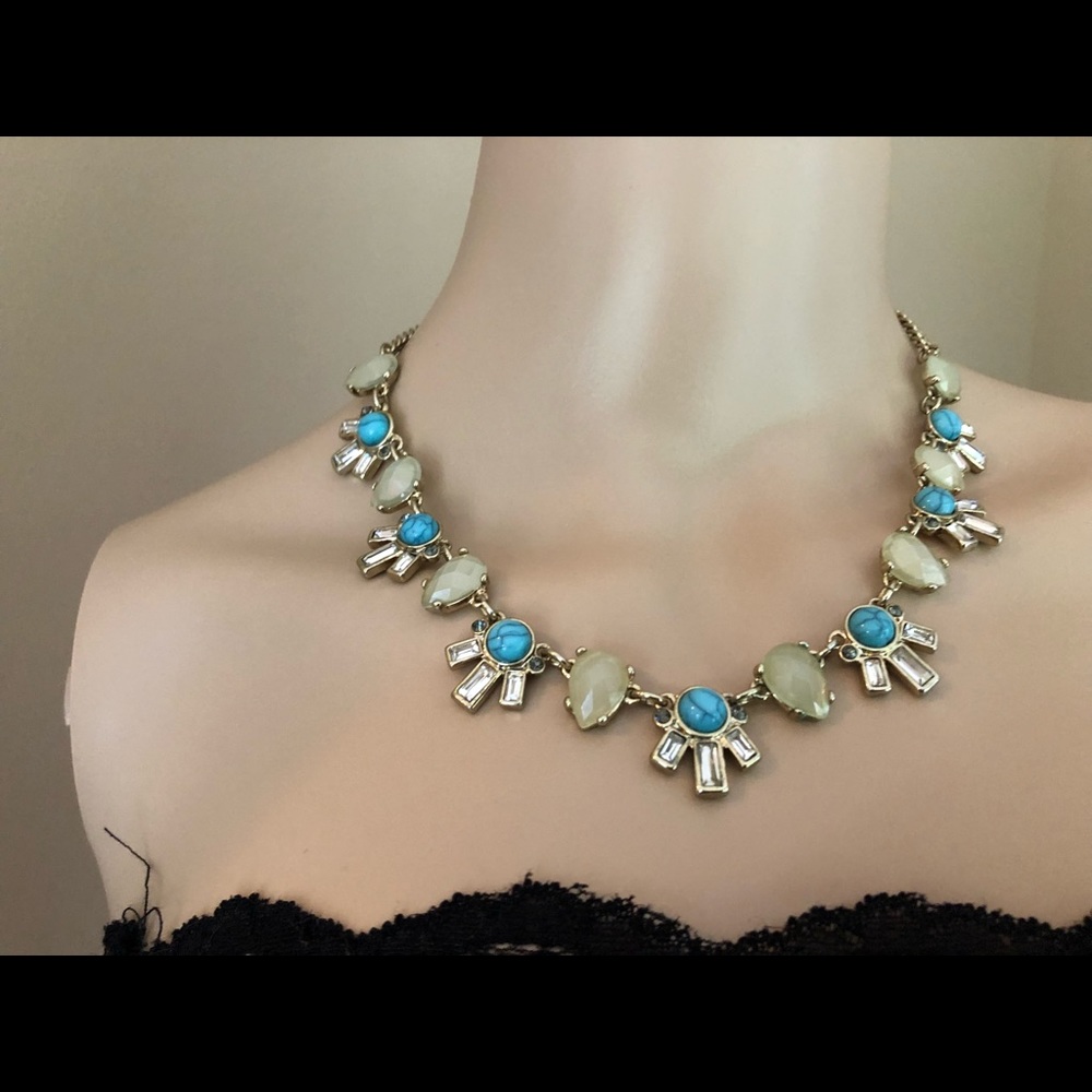 Loft aqua statement necklace